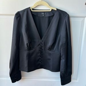 J Crew black blouse, size 8